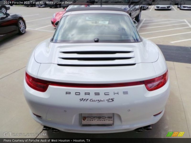 White / Luxor Beige 2014 Porsche 911 Targa 4S