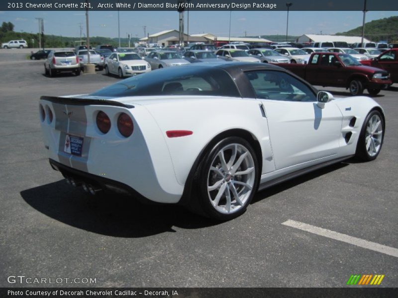 Arctic White / Diamond Blue/60th Anniversary Design Package 2013 Chevrolet Corvette ZR1