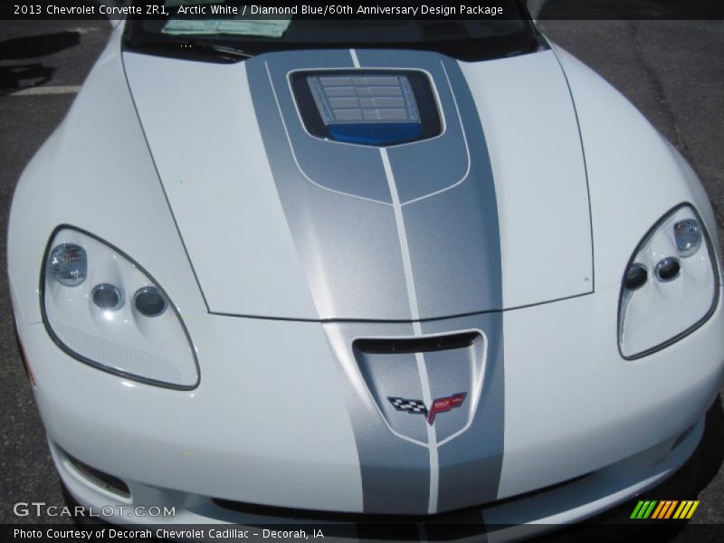 Arctic White / Diamond Blue/60th Anniversary Design Package 2013 Chevrolet Corvette ZR1