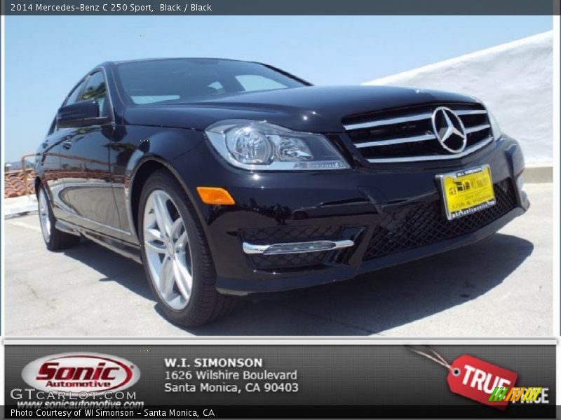 Black / Black 2014 Mercedes-Benz C 250 Sport