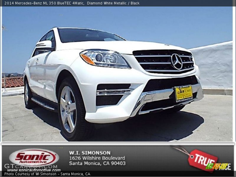 Diamond White Metallic / Black 2014 Mercedes-Benz ML 350 BlueTEC 4Matic