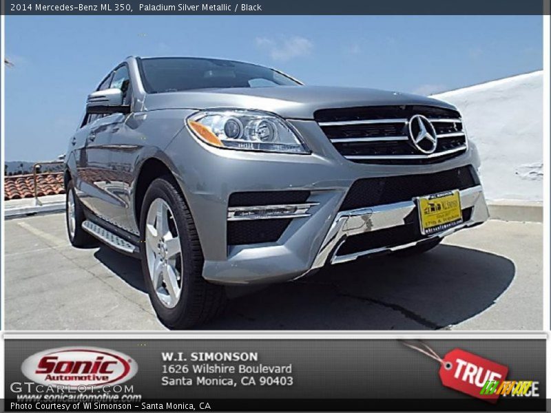 Paladium Silver Metallic / Black 2014 Mercedes-Benz ML 350