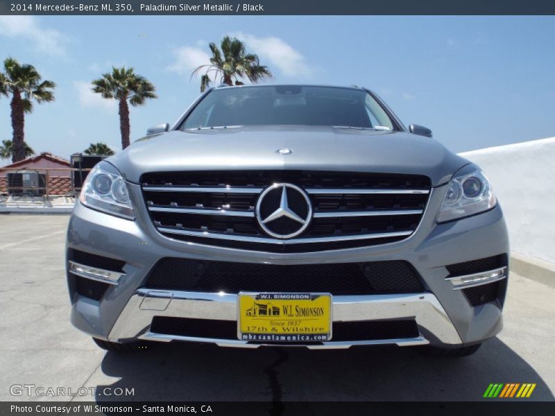 Paladium Silver Metallic / Black 2014 Mercedes-Benz ML 350