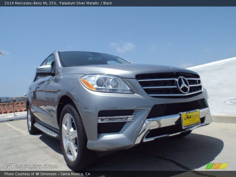 Paladium Silver Metallic / Black 2014 Mercedes-Benz ML 350