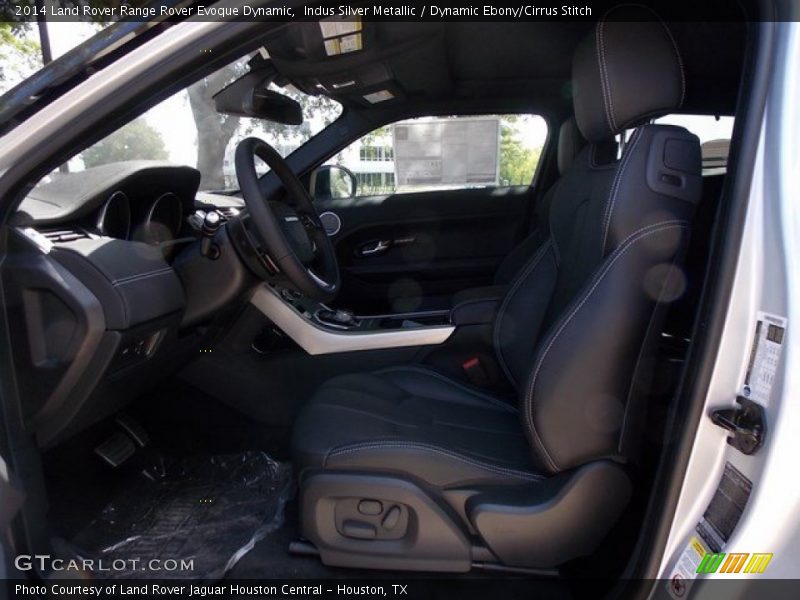 Indus Silver Metallic / Dynamic Ebony/Cirrus Stitch 2014 Land Rover Range Rover Evoque Dynamic