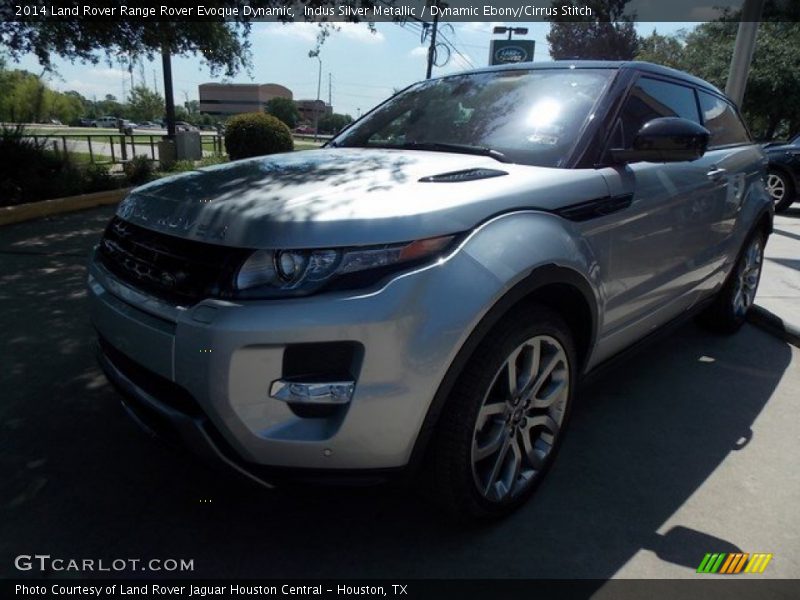 Indus Silver Metallic / Dynamic Ebony/Cirrus Stitch 2014 Land Rover Range Rover Evoque Dynamic