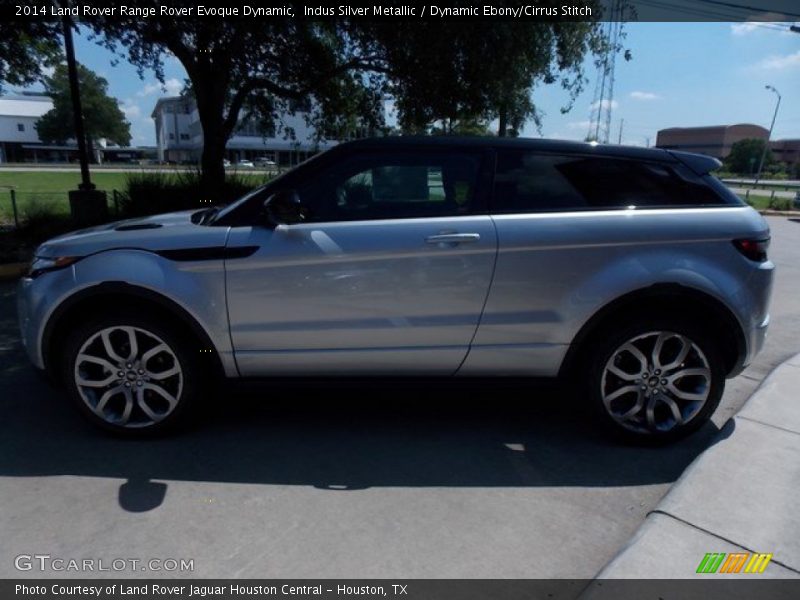 Indus Silver Metallic / Dynamic Ebony/Cirrus Stitch 2014 Land Rover Range Rover Evoque Dynamic