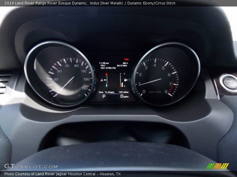 Indus Silver Metallic / Dynamic Ebony/Cirrus Stitch 2014 Land Rover Range Rover Evoque Dynamic