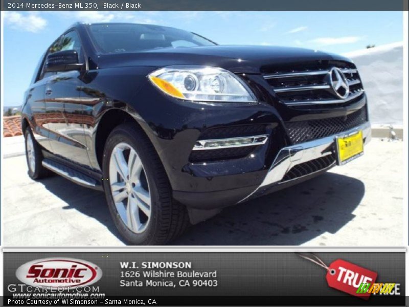 Black / Black 2014 Mercedes-Benz ML 350