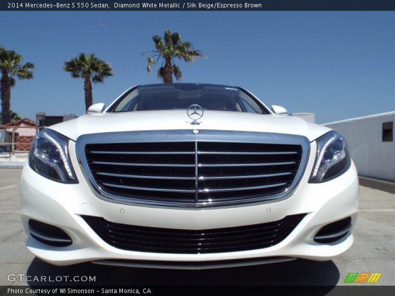 Diamond White Metallic / Silk Beige/Espresso Brown 2014 Mercedes-Benz S 550 Sedan