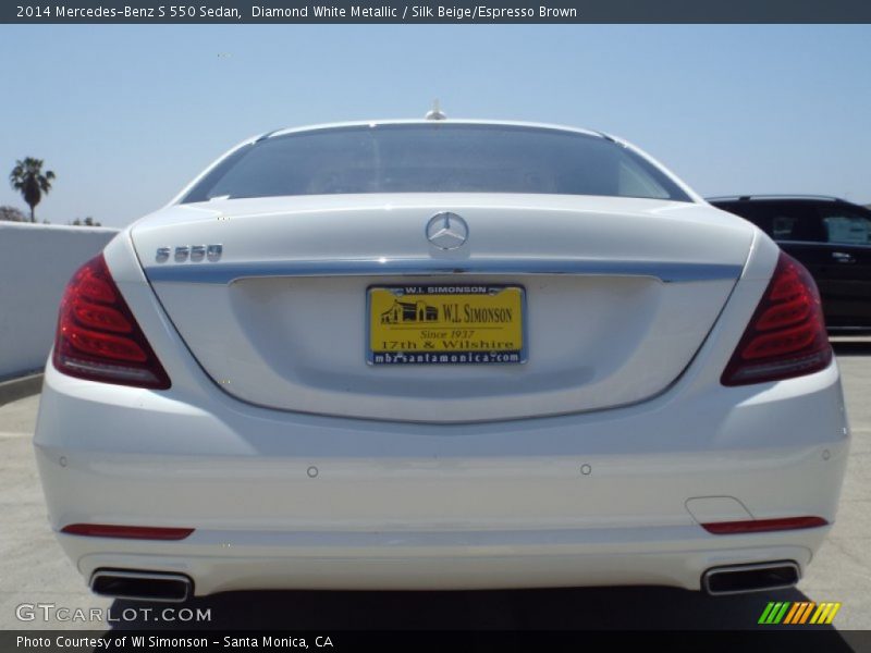 Diamond White Metallic / Silk Beige/Espresso Brown 2014 Mercedes-Benz S 550 Sedan