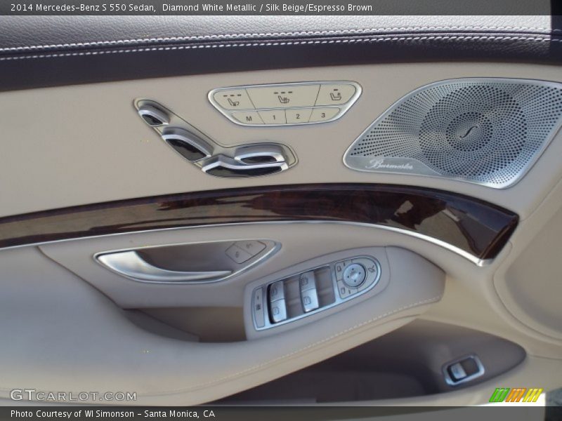 Diamond White Metallic / Silk Beige/Espresso Brown 2014 Mercedes-Benz S 550 Sedan