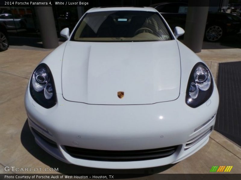 White / Luxor Beige 2014 Porsche Panamera 4