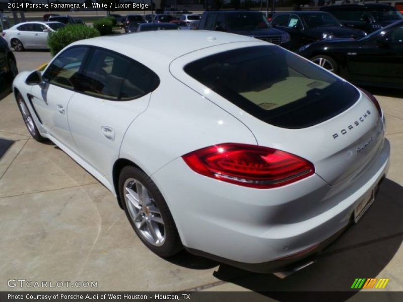 White / Luxor Beige 2014 Porsche Panamera 4