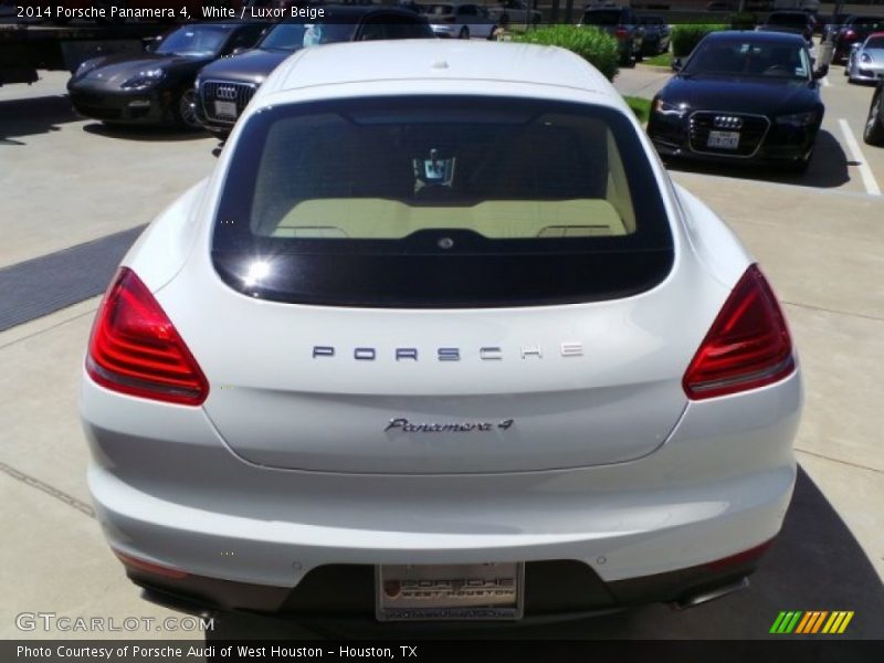 White / Luxor Beige 2014 Porsche Panamera 4