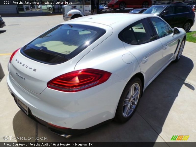 White / Luxor Beige 2014 Porsche Panamera 4