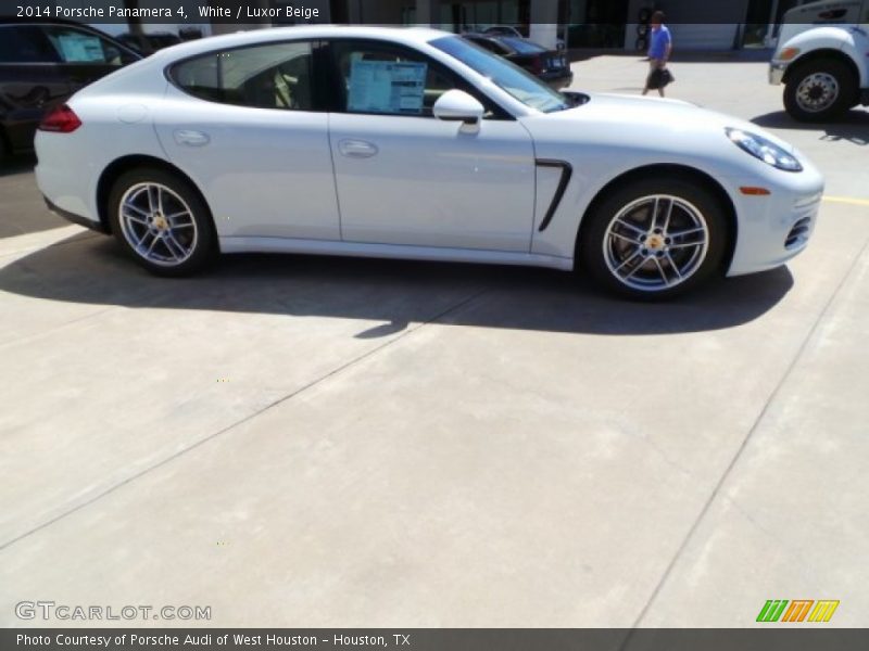White / Luxor Beige 2014 Porsche Panamera 4