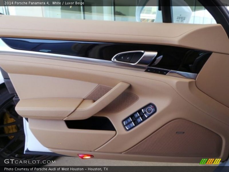 White / Luxor Beige 2014 Porsche Panamera 4