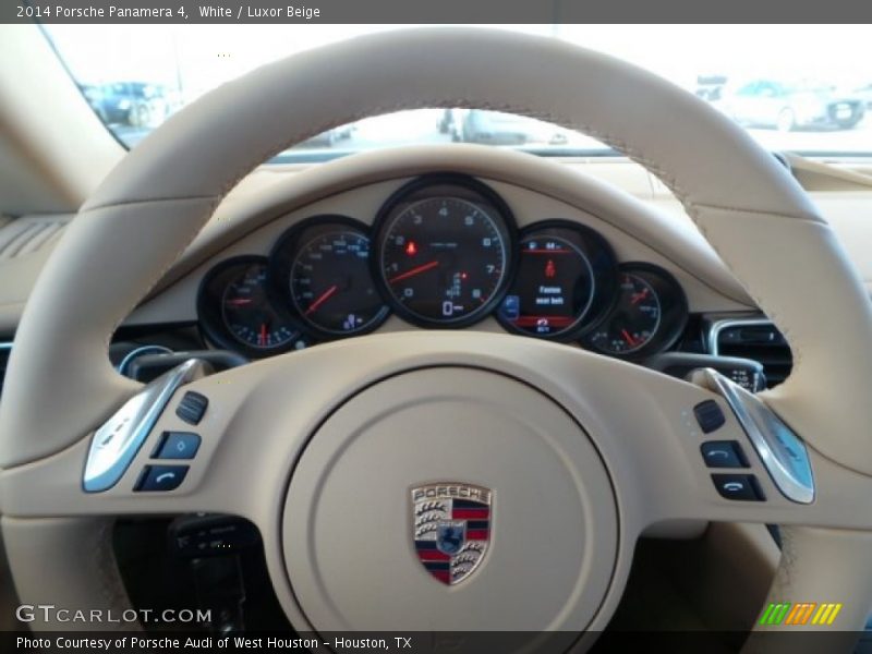 White / Luxor Beige 2014 Porsche Panamera 4