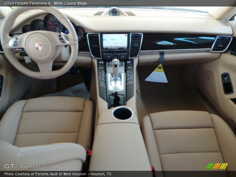 White / Luxor Beige 2014 Porsche Panamera 4
