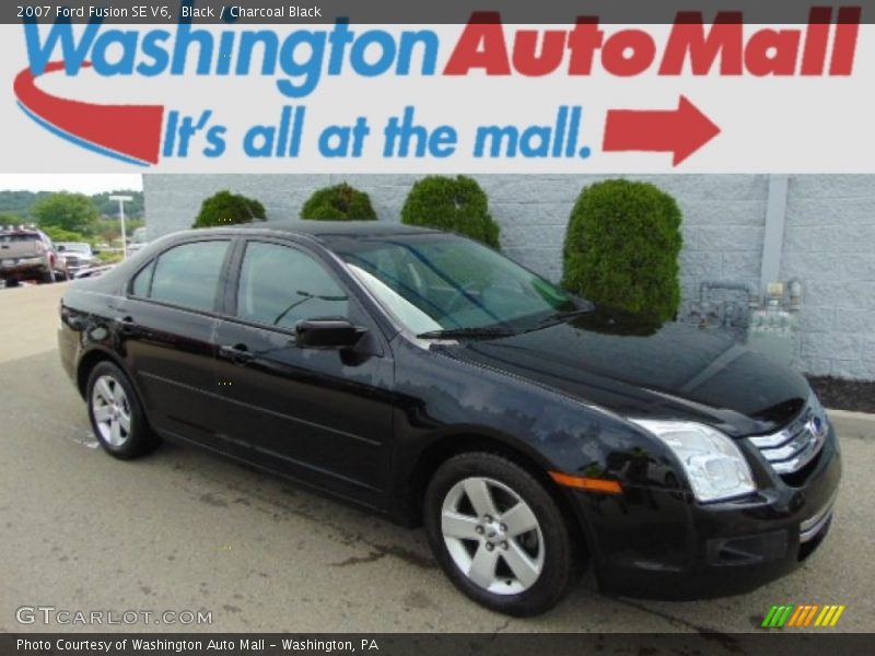 Black / Charcoal Black 2007 Ford Fusion SE V6