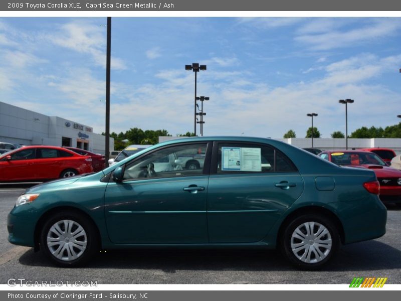 Capri Sea Green Metallic / Ash 2009 Toyota Corolla XLE