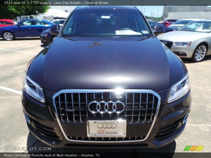 Lava Gray Metallic / Chestnut Brown 2014 Audi Q5 3.0 TDI quattro