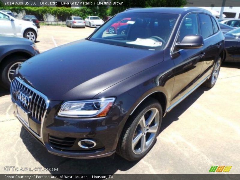 Lava Gray Metallic / Chestnut Brown 2014 Audi Q5 3.0 TDI quattro