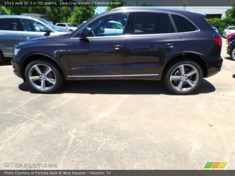 Lava Gray Metallic / Chestnut Brown 2014 Audi Q5 3.0 TDI quattro