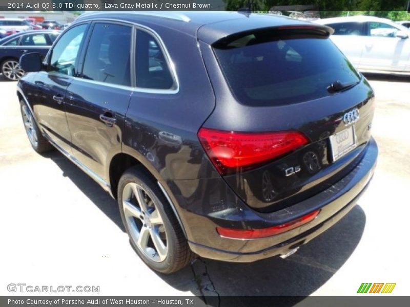 Lava Gray Metallic / Chestnut Brown 2014 Audi Q5 3.0 TDI quattro