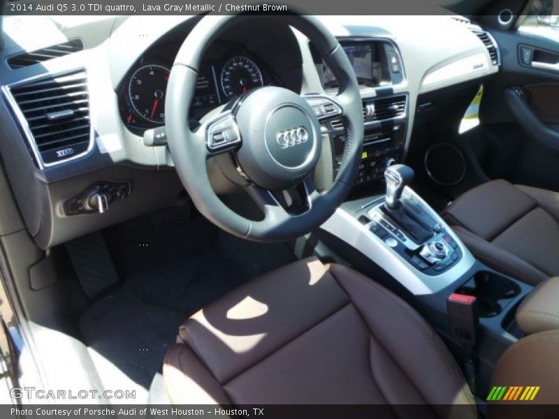 Lava Gray Metallic / Chestnut Brown 2014 Audi Q5 3.0 TDI quattro