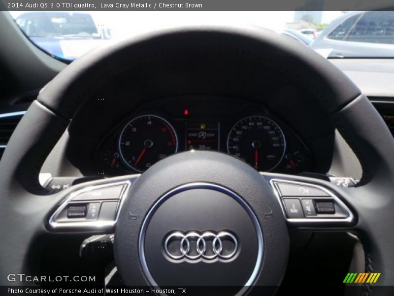 Lava Gray Metallic / Chestnut Brown 2014 Audi Q5 3.0 TDI quattro
