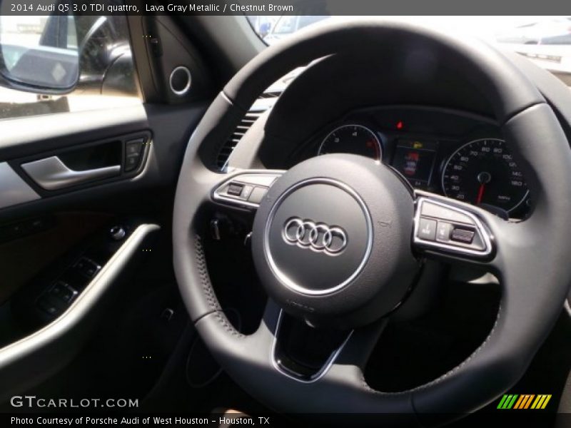 Lava Gray Metallic / Chestnut Brown 2014 Audi Q5 3.0 TDI quattro