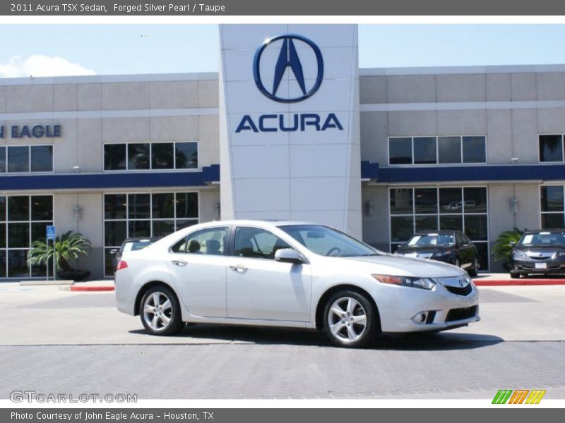 Forged Silver Pearl / Taupe 2011 Acura TSX Sedan