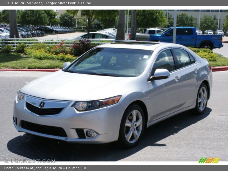 Forged Silver Pearl / Taupe 2011 Acura TSX Sedan