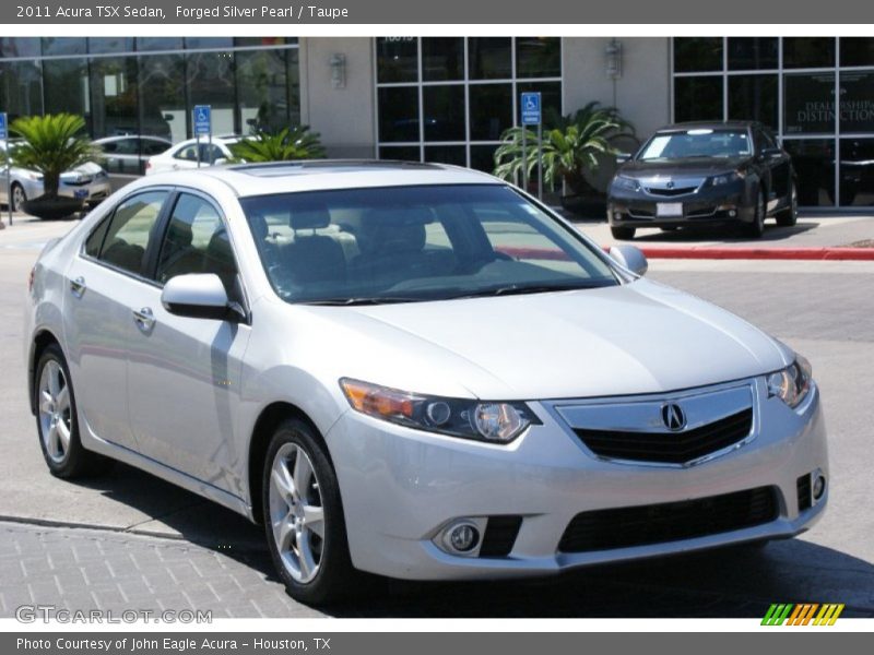 Forged Silver Pearl / Taupe 2011 Acura TSX Sedan