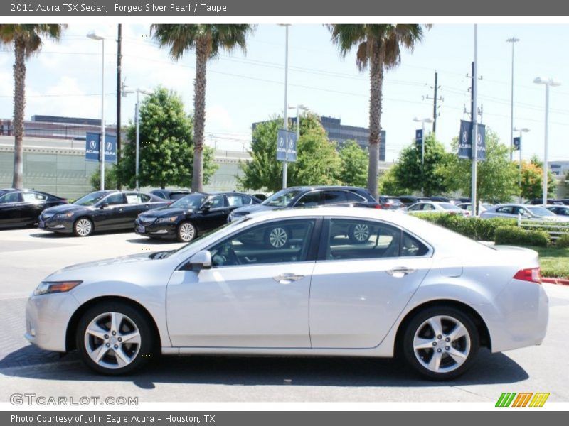 Forged Silver Pearl / Taupe 2011 Acura TSX Sedan