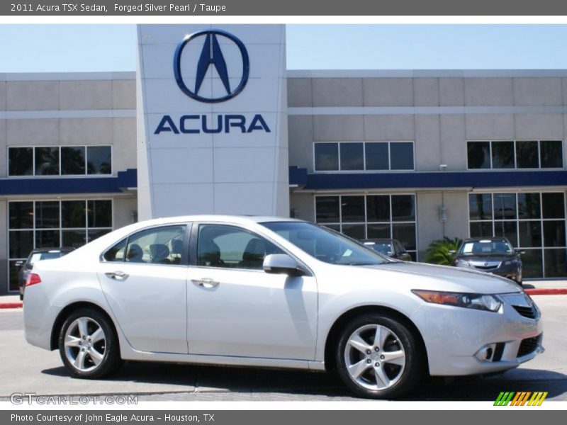Forged Silver Pearl / Taupe 2011 Acura TSX Sedan