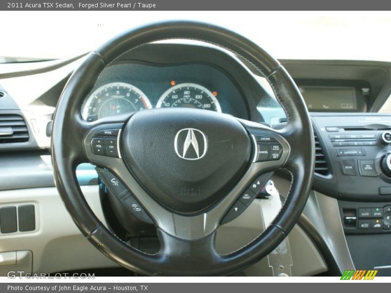 Forged Silver Pearl / Taupe 2011 Acura TSX Sedan