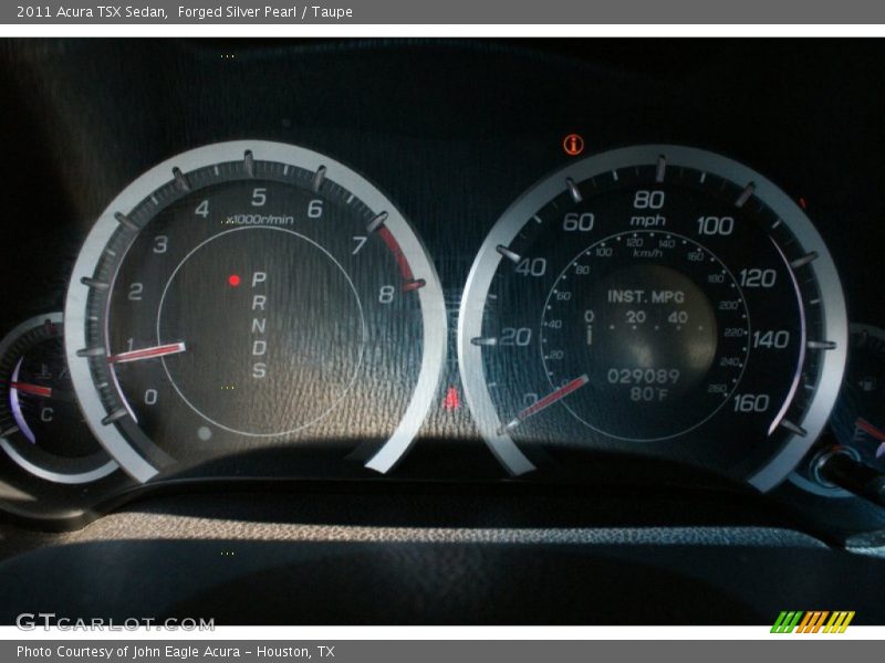 Forged Silver Pearl / Taupe 2011 Acura TSX Sedan