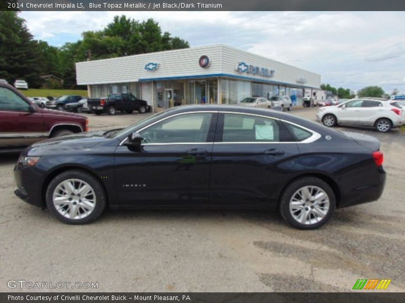 Blue Topaz Metallic / Jet Black/Dark Titanium 2014 Chevrolet Impala LS