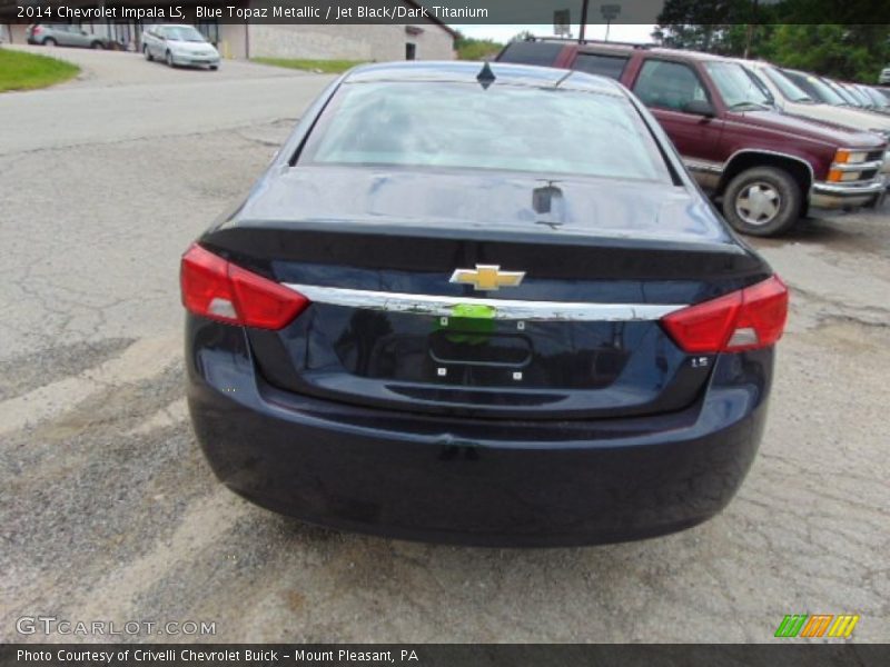 Blue Topaz Metallic / Jet Black/Dark Titanium 2014 Chevrolet Impala LS