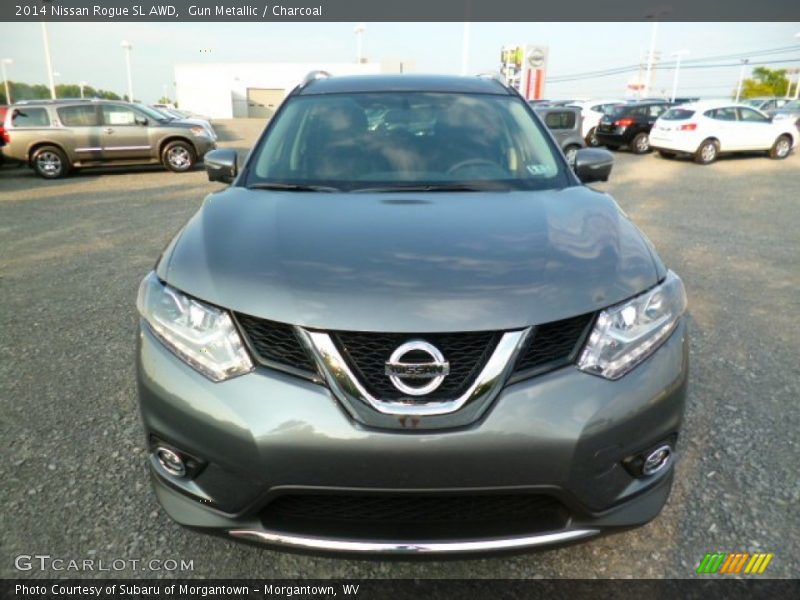 Gun Metallic / Charcoal 2014 Nissan Rogue SL AWD