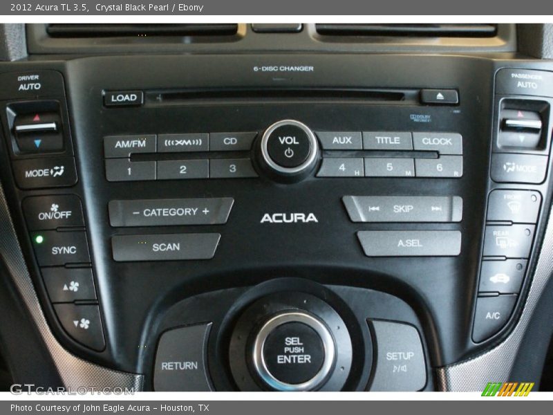 Crystal Black Pearl / Ebony 2012 Acura TL 3.5