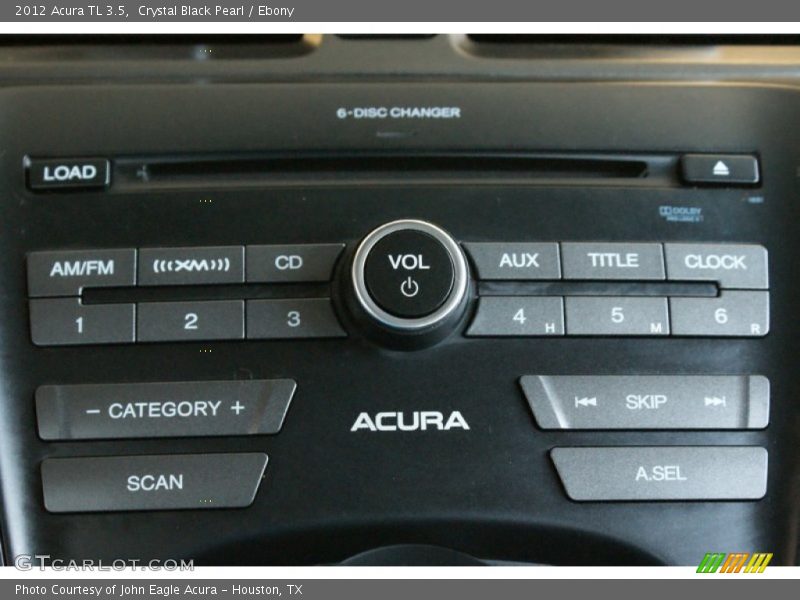 Crystal Black Pearl / Ebony 2012 Acura TL 3.5