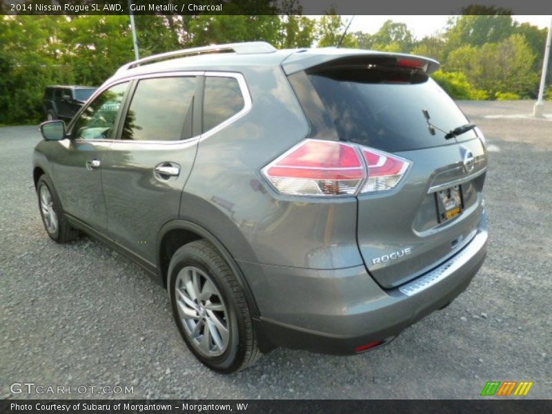 Gun Metallic / Charcoal 2014 Nissan Rogue SL AWD