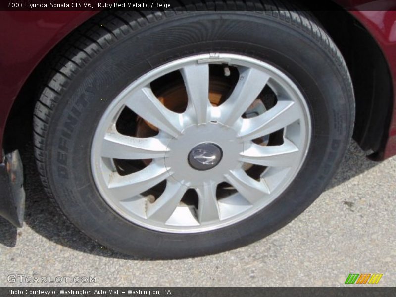 Ruby Red Metallic / Beige 2003 Hyundai Sonata GLS V6