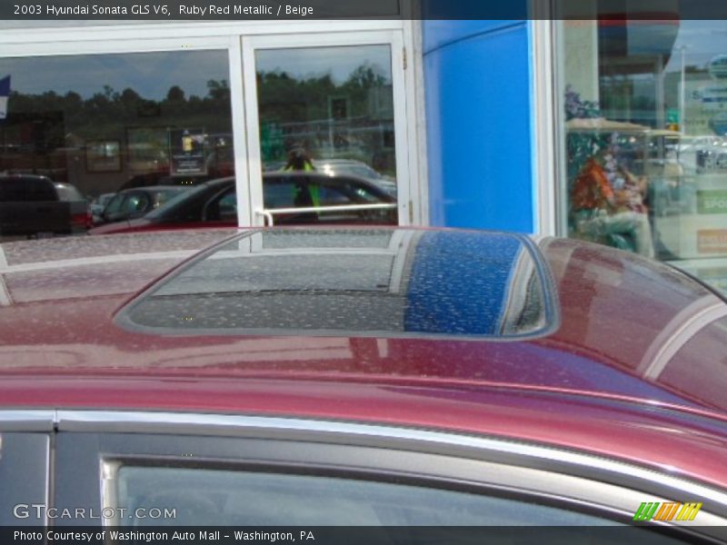 Ruby Red Metallic / Beige 2003 Hyundai Sonata GLS V6