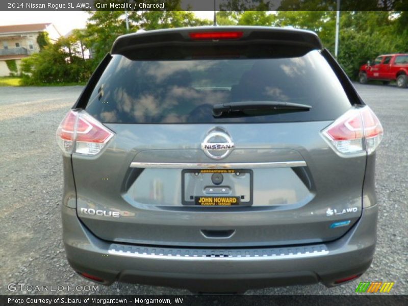 Gun Metallic / Charcoal 2014 Nissan Rogue SL AWD