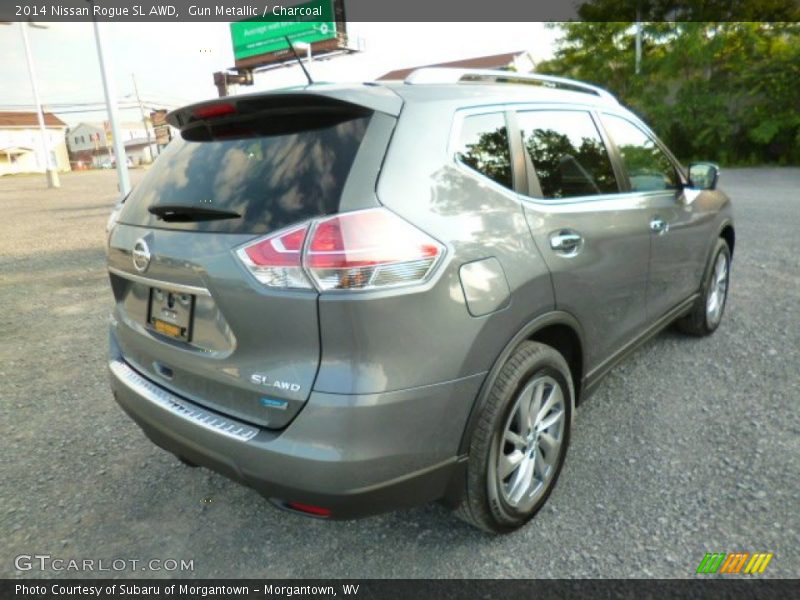 Gun Metallic / Charcoal 2014 Nissan Rogue SL AWD